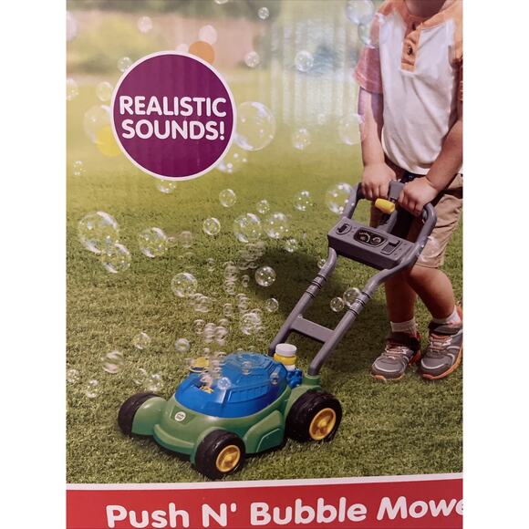 Play Day Push N Bubble Mower Toy with Realistic Sounds! & 4oz Bubble Solution - Picture 6 of 6